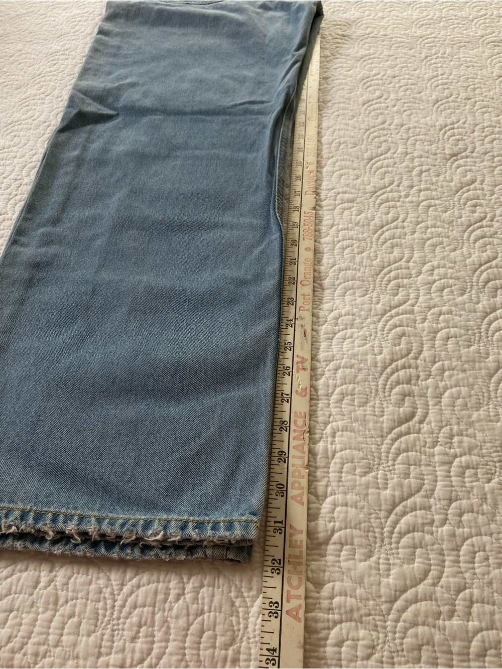 Etica Light Blue 100% Cotton High Waisted Button Fly Wide-Leg Jeans - Picture 13 of 13